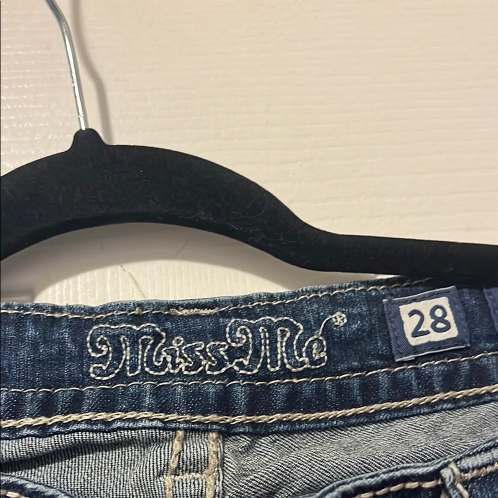 Miss Me Blue Skinny Jeans with Distressed Details - Picture 11 of 16